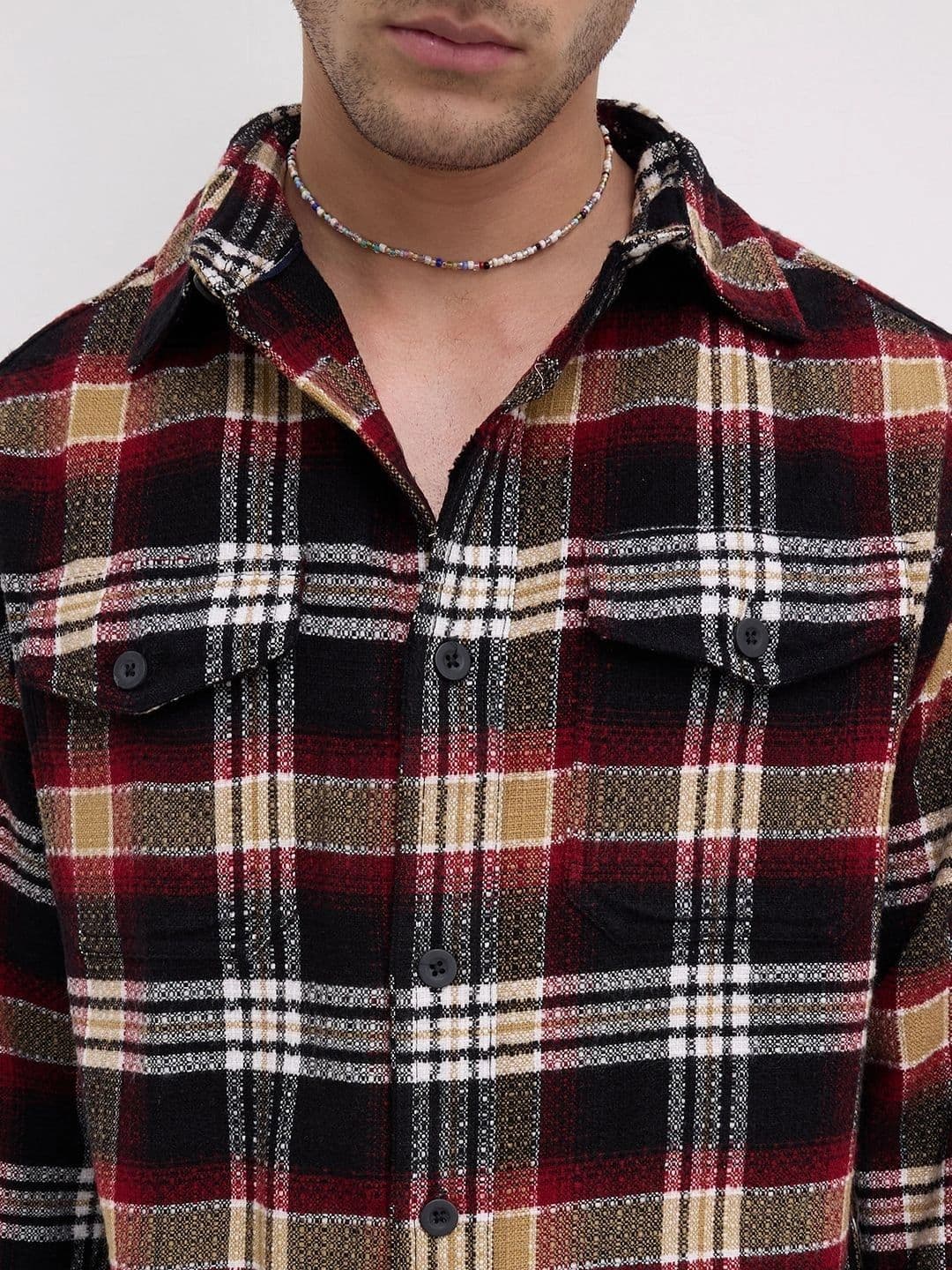 VASTRADO Men Classic Checked Casual Shirt thumbnail 3