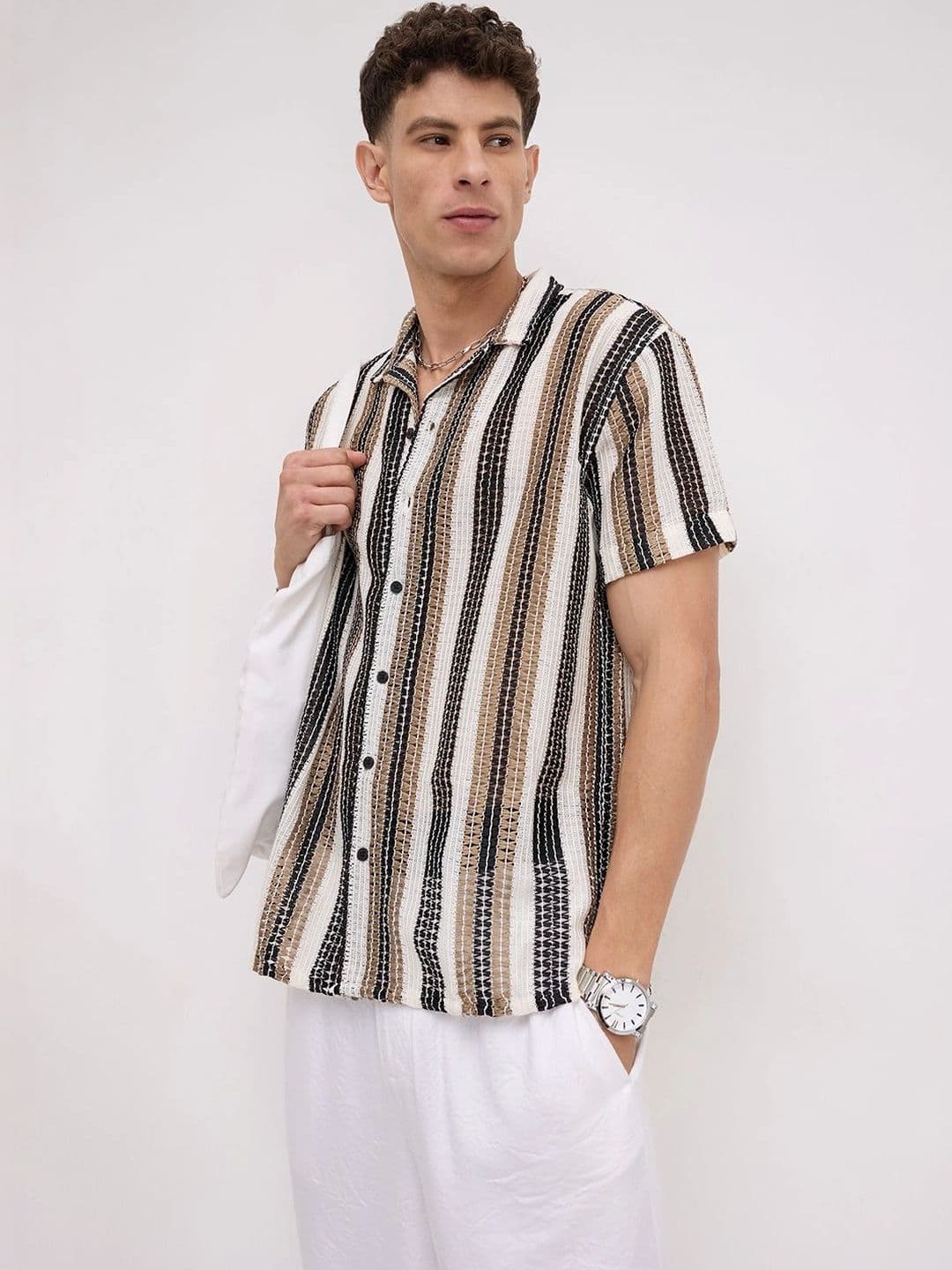 VASTRADO Men Classic Striped Casual Shirt thumbnail 4