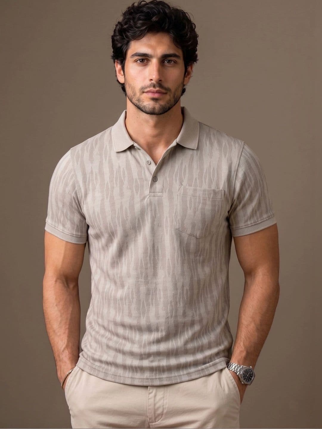 Roadster Men Printed Polo Collar Pockets T-shirt - view 1