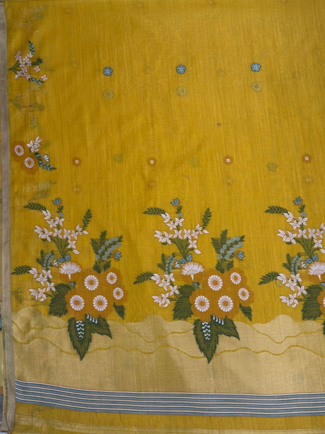 MIMOSA Floral Zari Art Silk Banarasi Saree thumbnail 2