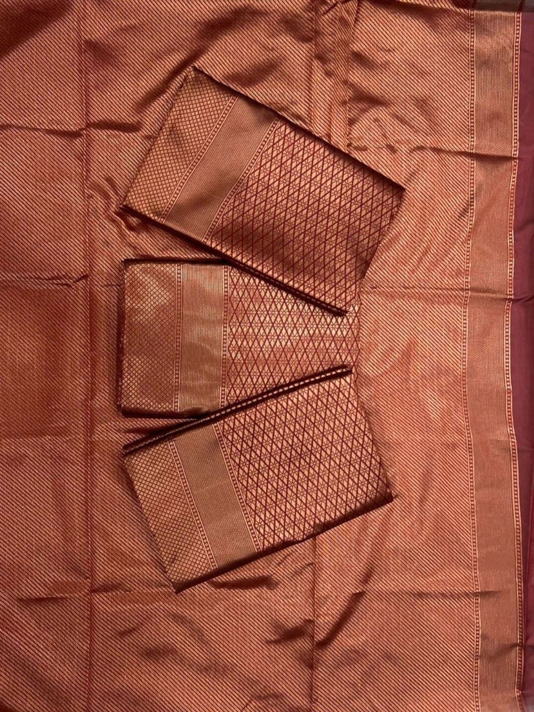 ZARA STAR Woven Design Zari Art Silk Banarasi Saree thumbnail 3