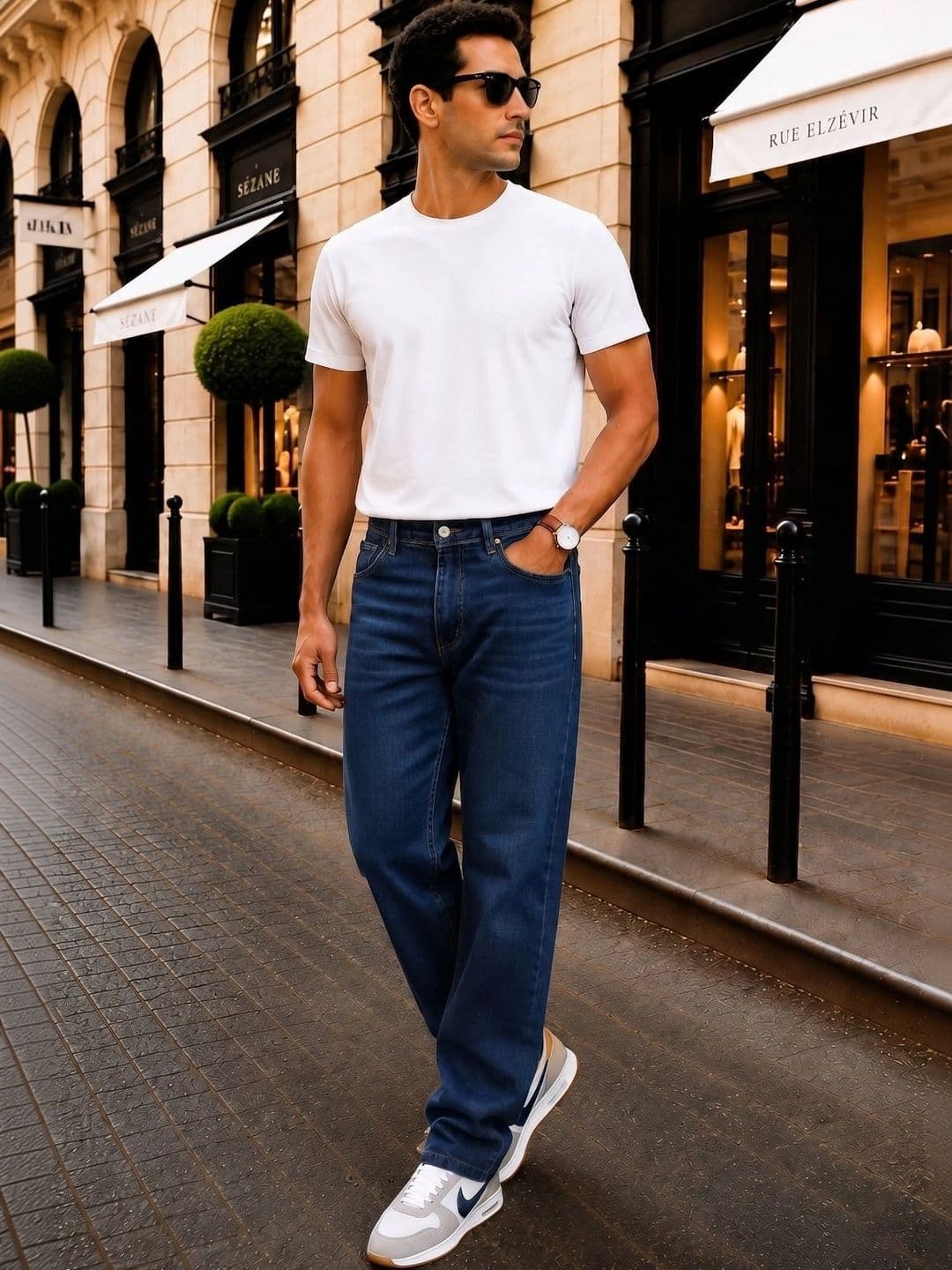 zayla Men Jean Regular Fit Mid-Rise Light Fade Stretchable Jeans - view 1