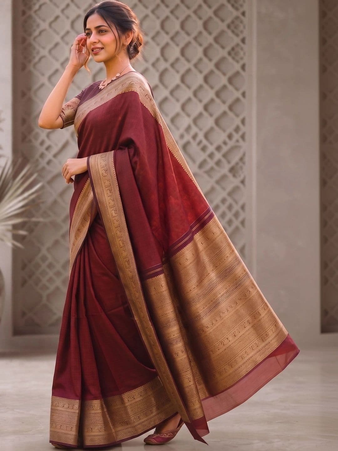 Aaishvyapparels Woven Design Zari Art Silk Banarasi Saree thumbnail 3