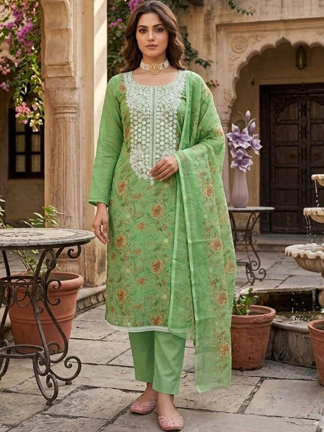 F 13 STUDIO Pure Cotton Unstitched Dress Material - view 1