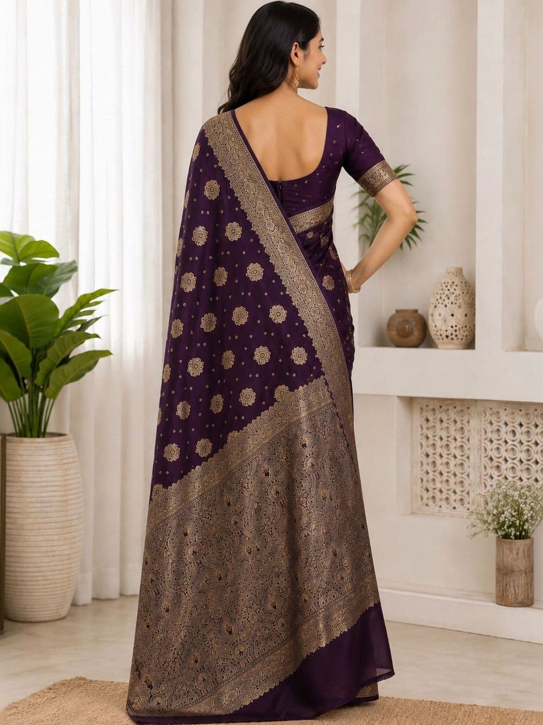 MEHARIKA Woven Design Zari Art Silk Banarasi Saree thumbnail 5