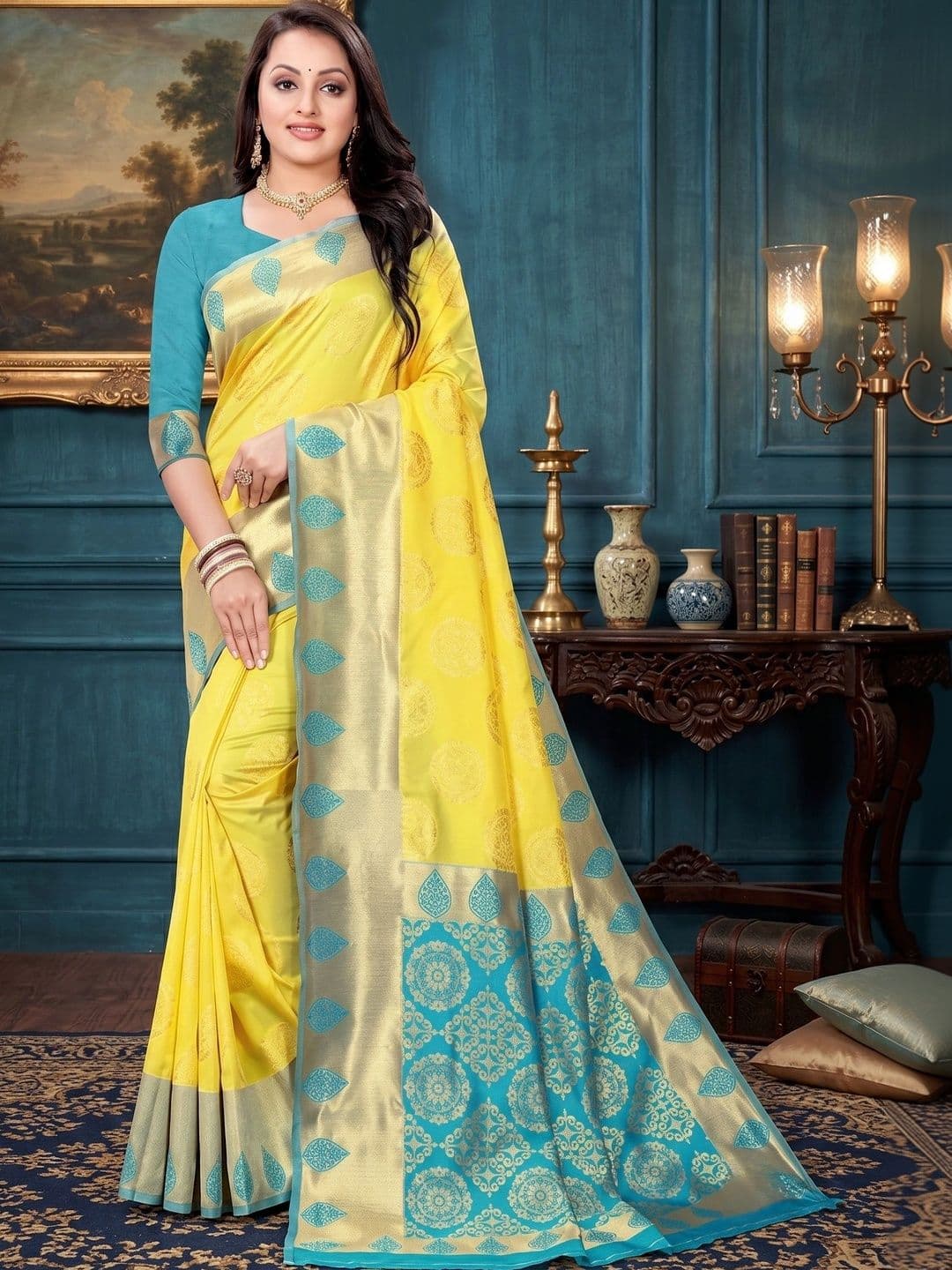 Aman's Impero Woven Design Zari Art Silk Banarasi Saree - view 1