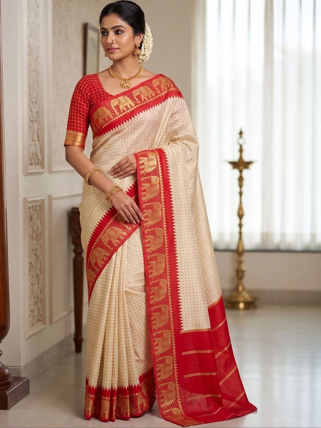 YASHASVI FASHION Zari Art Silk Banarasi Saree - view 1