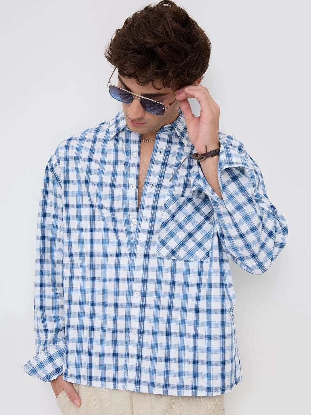 VASTRADO Men Classic Boxy Checked Casual Shirt thumbnail 6
