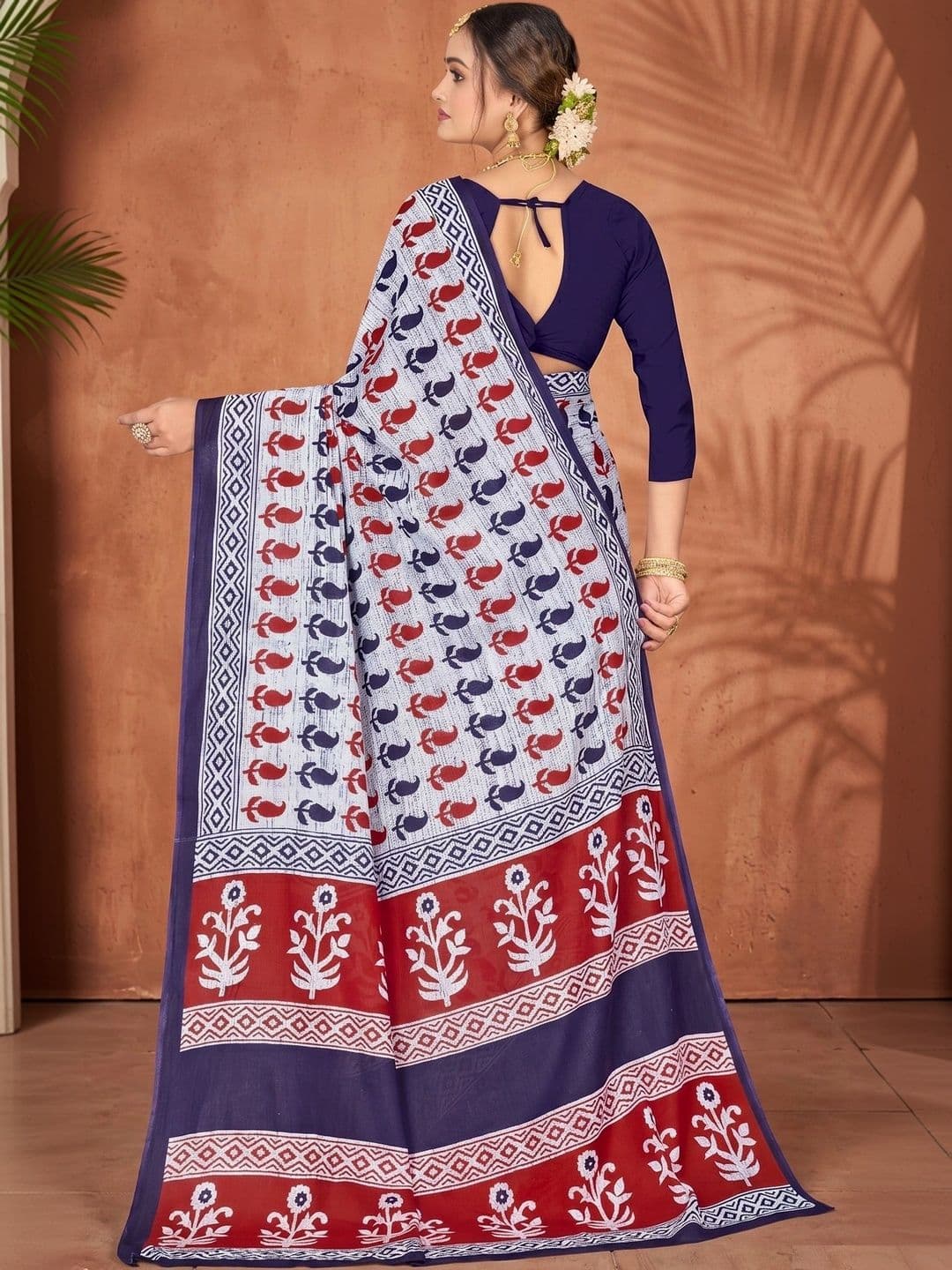 Moda Rapido Pure Cotton Saree thumbnail 4