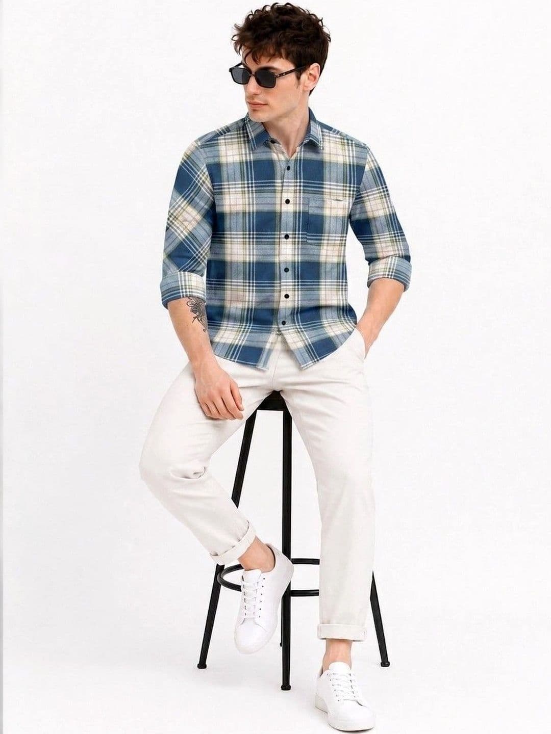 Falconwear Men Tartan Checks Checked Casual Shirt thumbnail 4