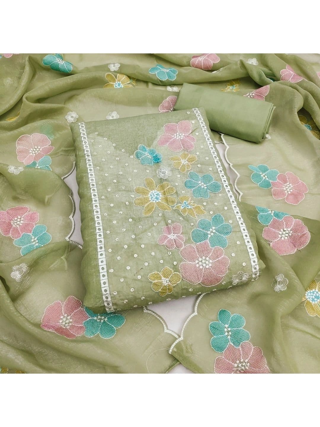 Peachmode Unstitched Dress Material thumbnail 4