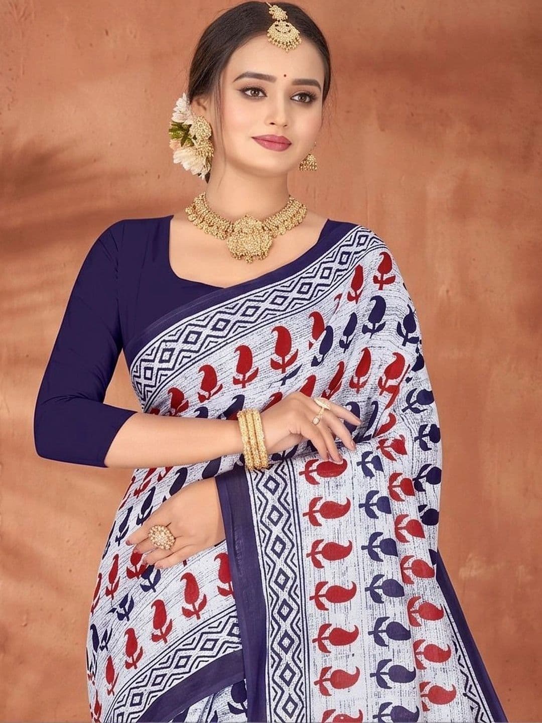 Moda Rapido Pure Cotton Saree thumbnail 2