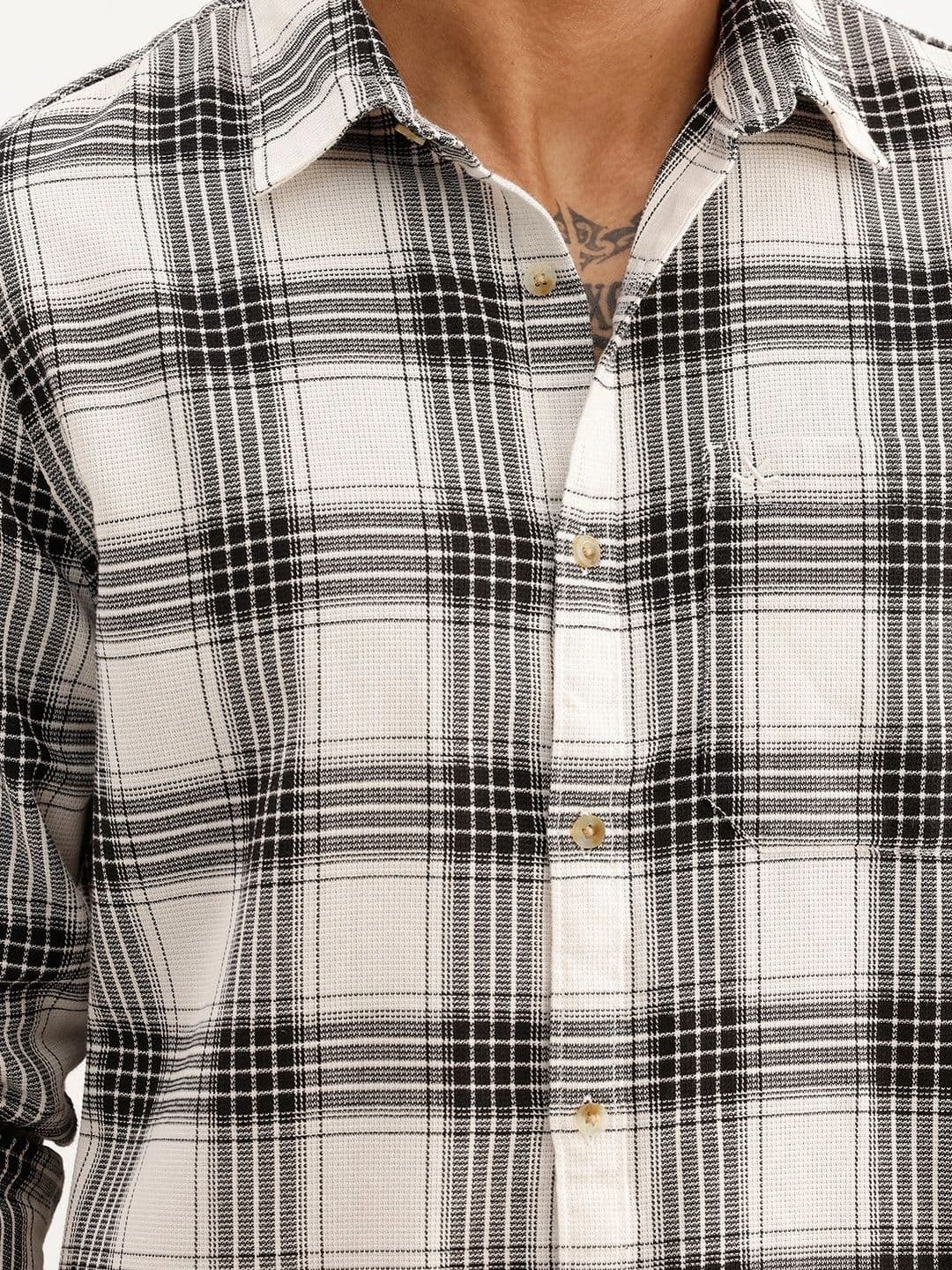 WROGN Men Tartan Checks Checked Casual Shirt thumbnail 2