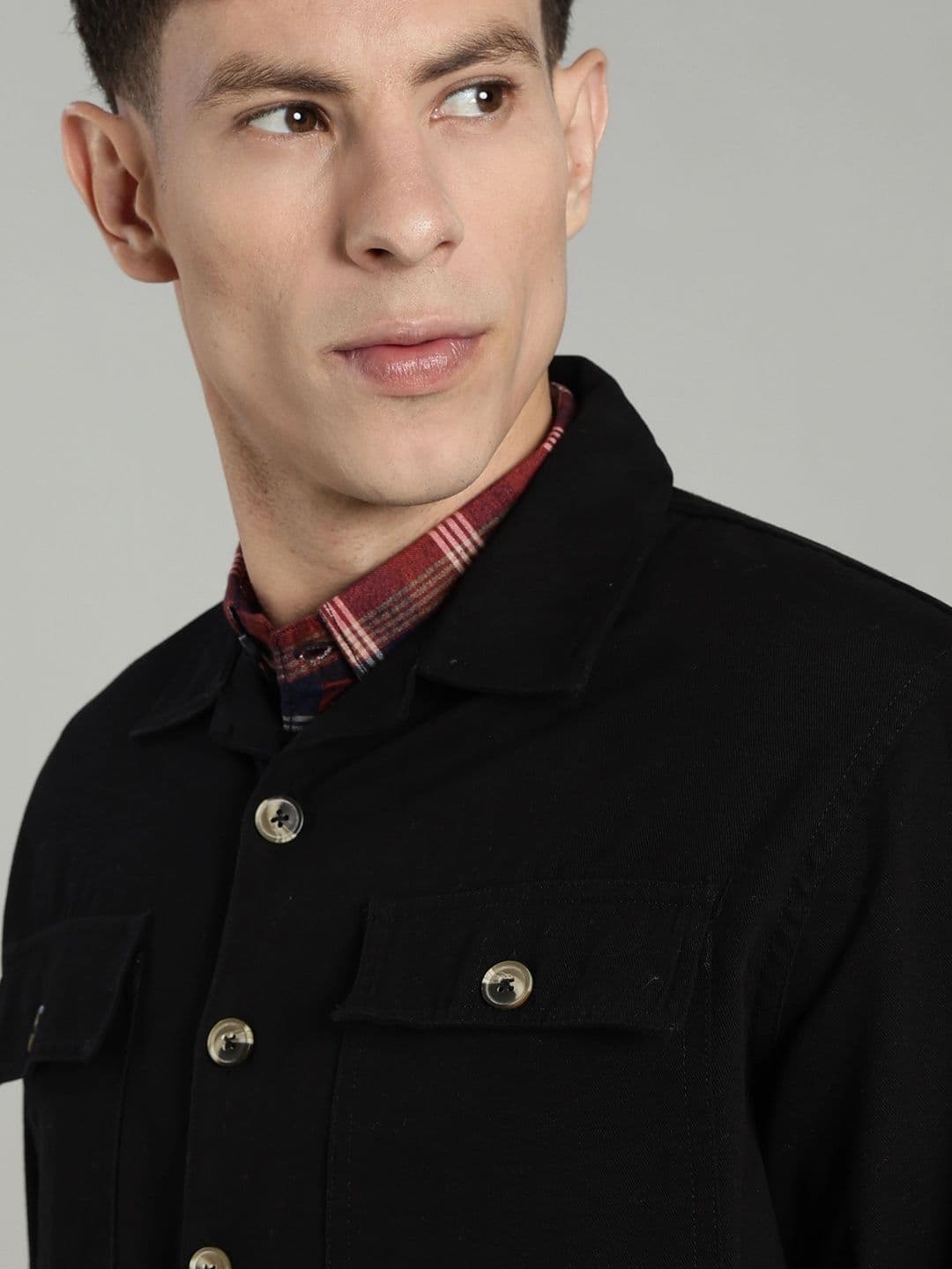 7TH LEGION Men Relaxed Boxy Sheer Casual Shirt thumbnail 6