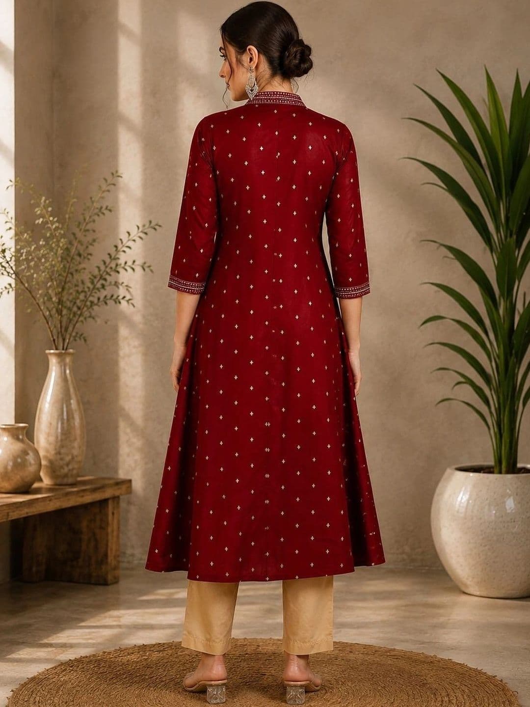 KRF FAB Women Embellished Thread Work Anarkali Kurta thumbnail 2