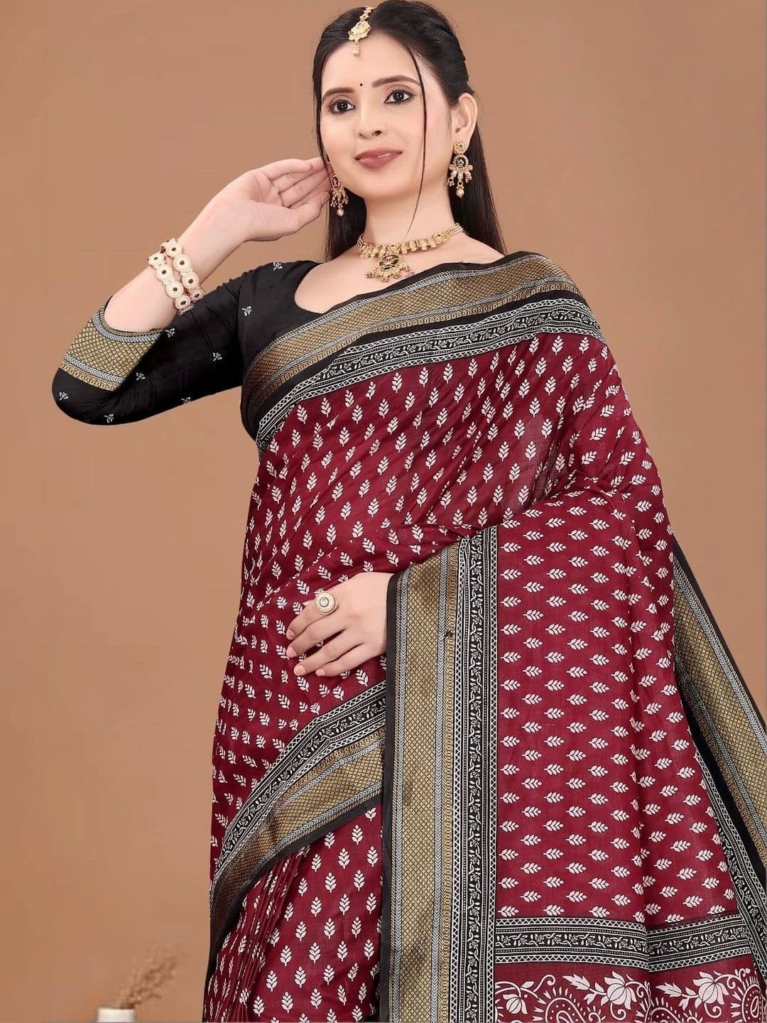 Moda Rapido Pure Cotton Saree thumbnail 5
