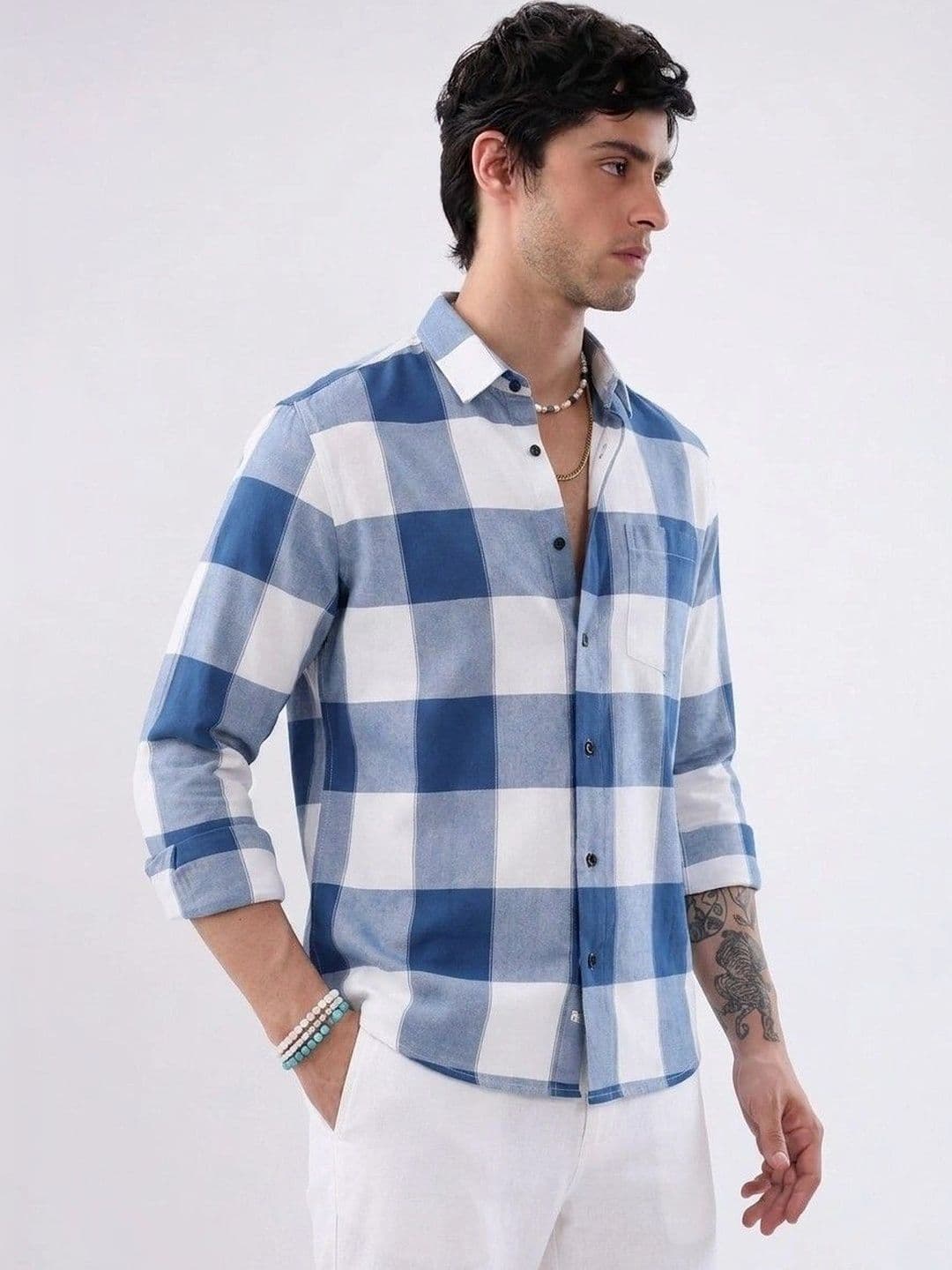 Falconwear Men Comfort Buffalo Checks Checked Cotton Casual Shirt thumbnail 5