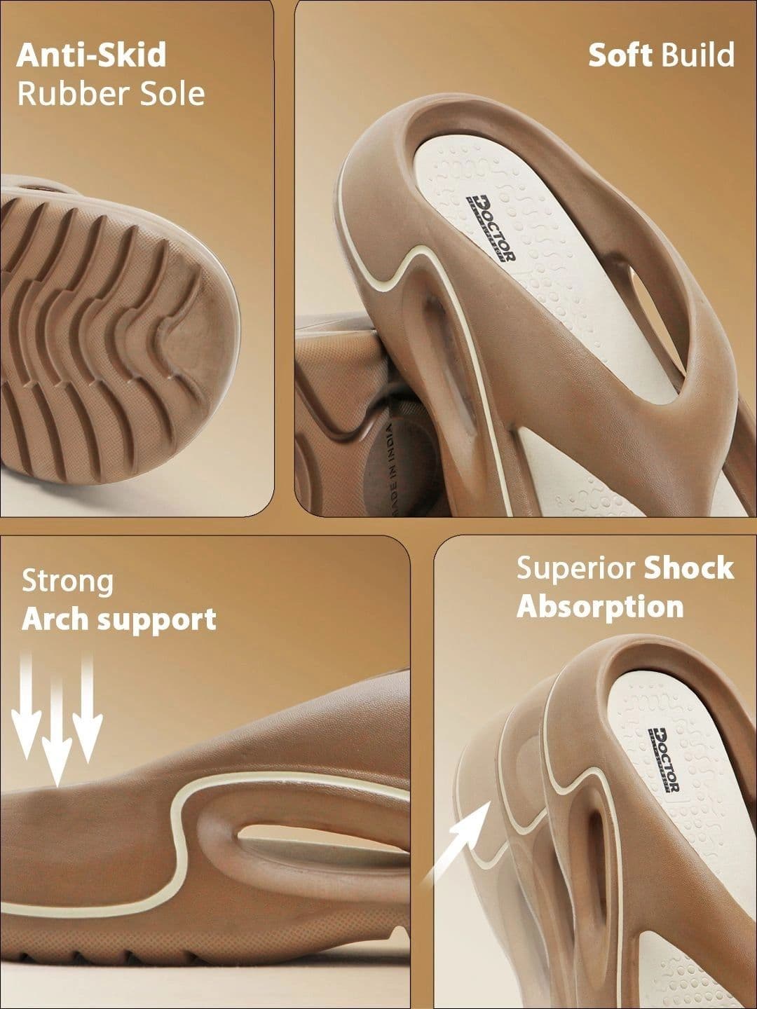 DOCTOR HEALTH SUPER SOFT Men Thong Flip-Flops thumbnail 5