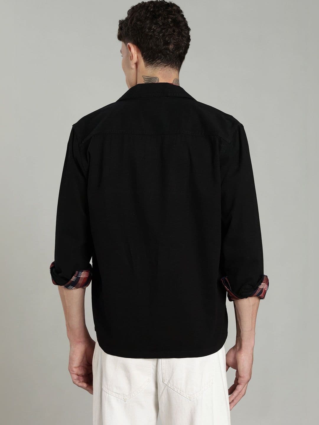 7TH LEGION Men Relaxed Boxy Sheer Casual Shirt thumbnail 5