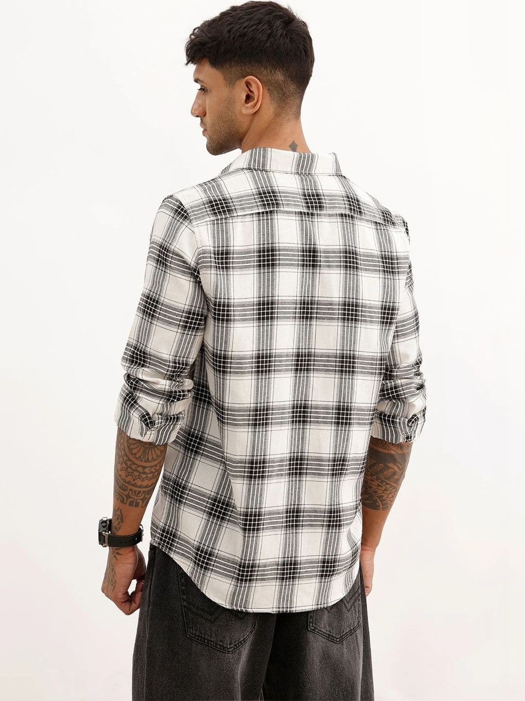 WROGN Men Tartan Checks Checked Casual Shirt thumbnail 3