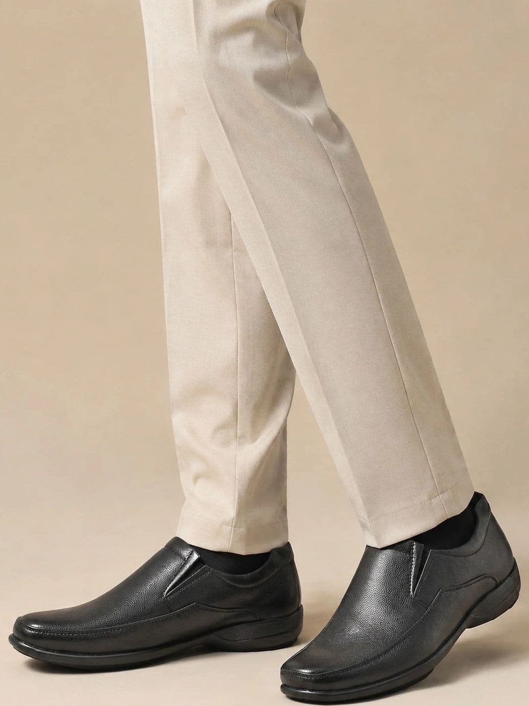 INVICTUS Men Textured Synthetic Leather Formal Slip-Ons - view 1