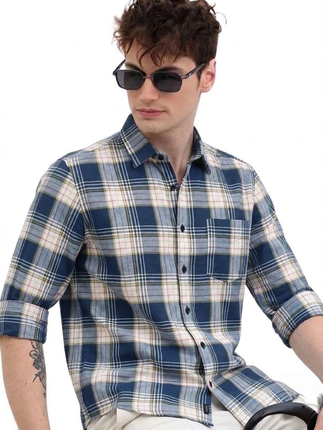 Falconwear Men Tartan Checks Checked Casual Shirt - view 1