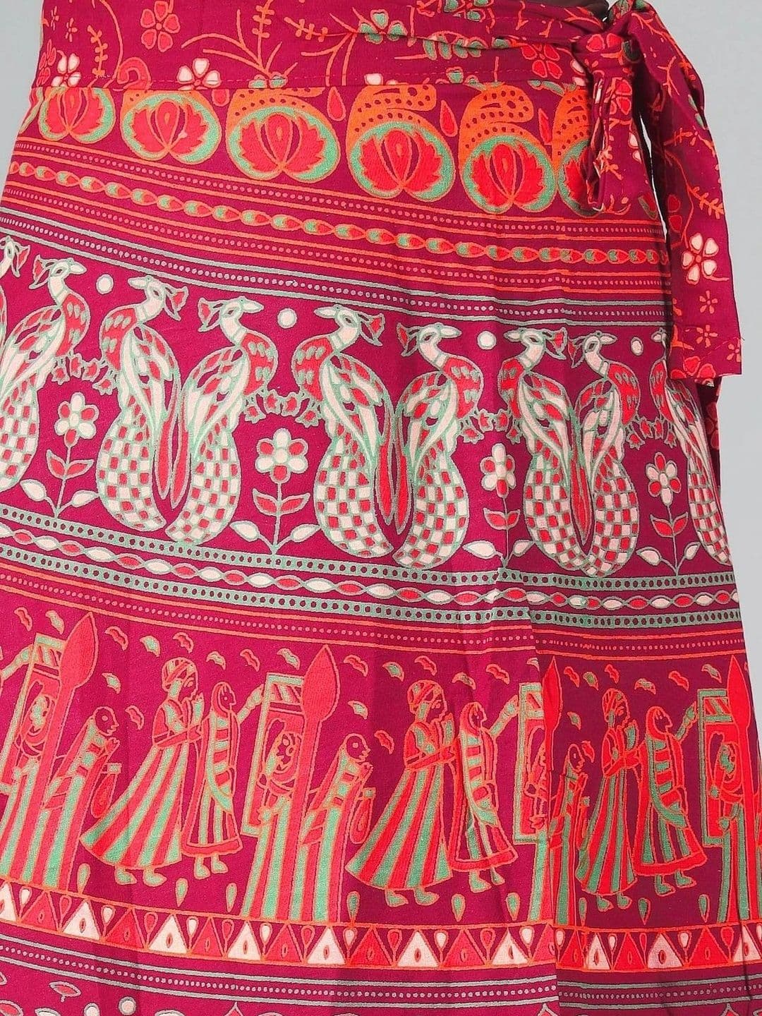 HIMCARE Women Cotton Cambric Floral Maxi Wrap Skirt thumbnail 4