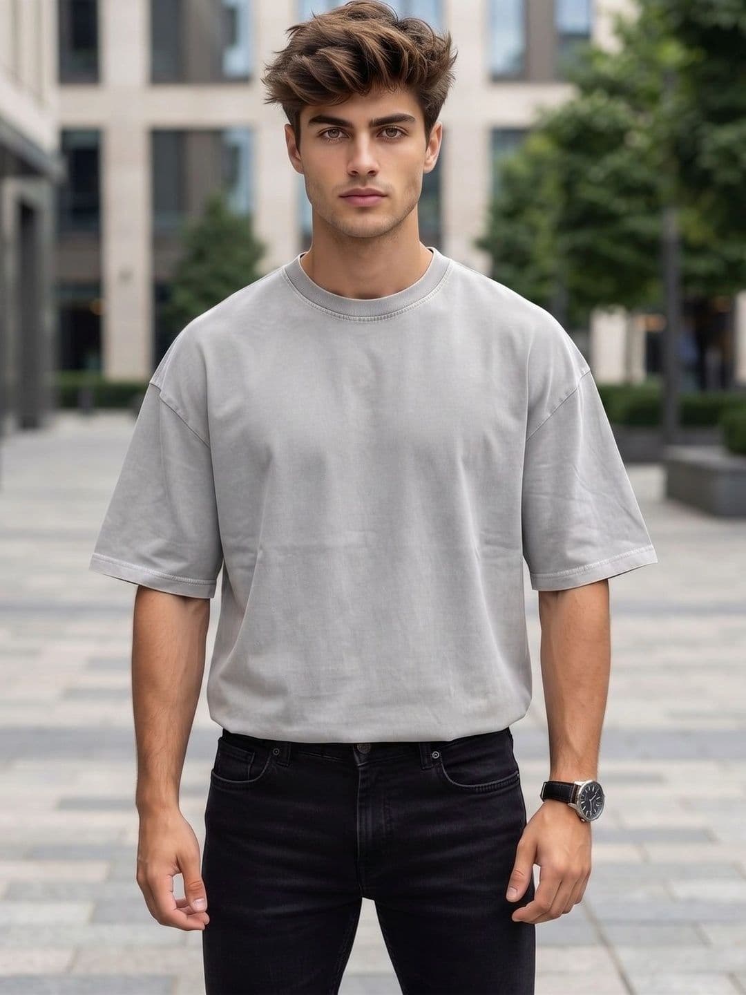 Moda Rapido Men Dyed Drop-Shoulder Sleeves T-shirt - view 1