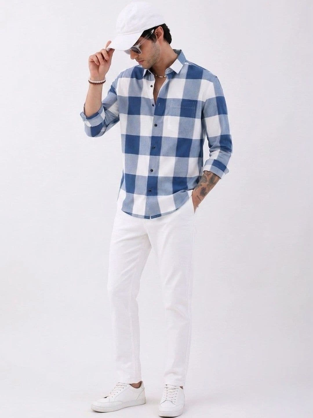 Falconwear Men Comfort Buffalo Checks Checked Cotton Casual Shirt thumbnail 4