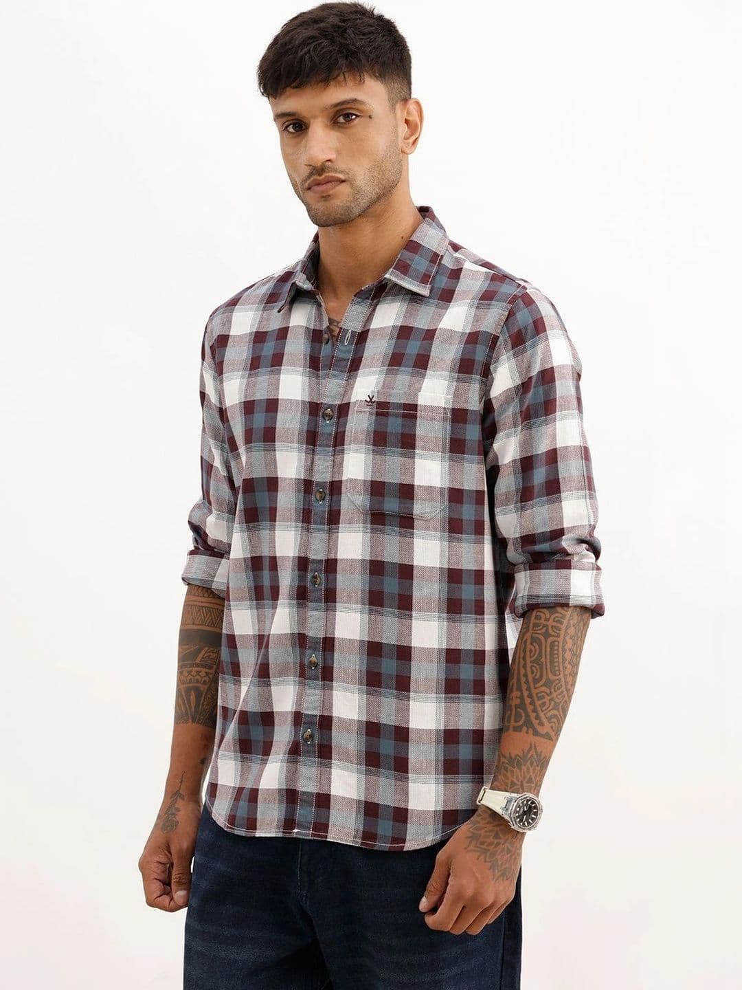 WROGN Men Checked Casual Shirt thumbnail 5
