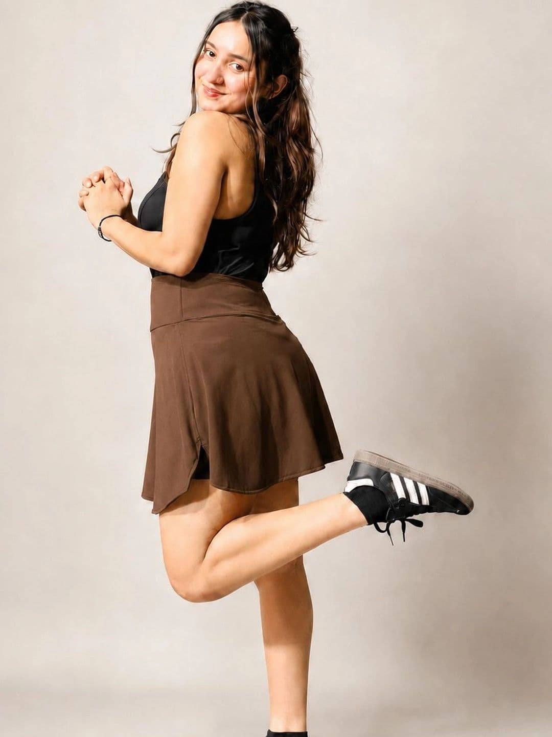 TEEFLIPS Women Side Slit Mini Flared Skirt thumbnail 6