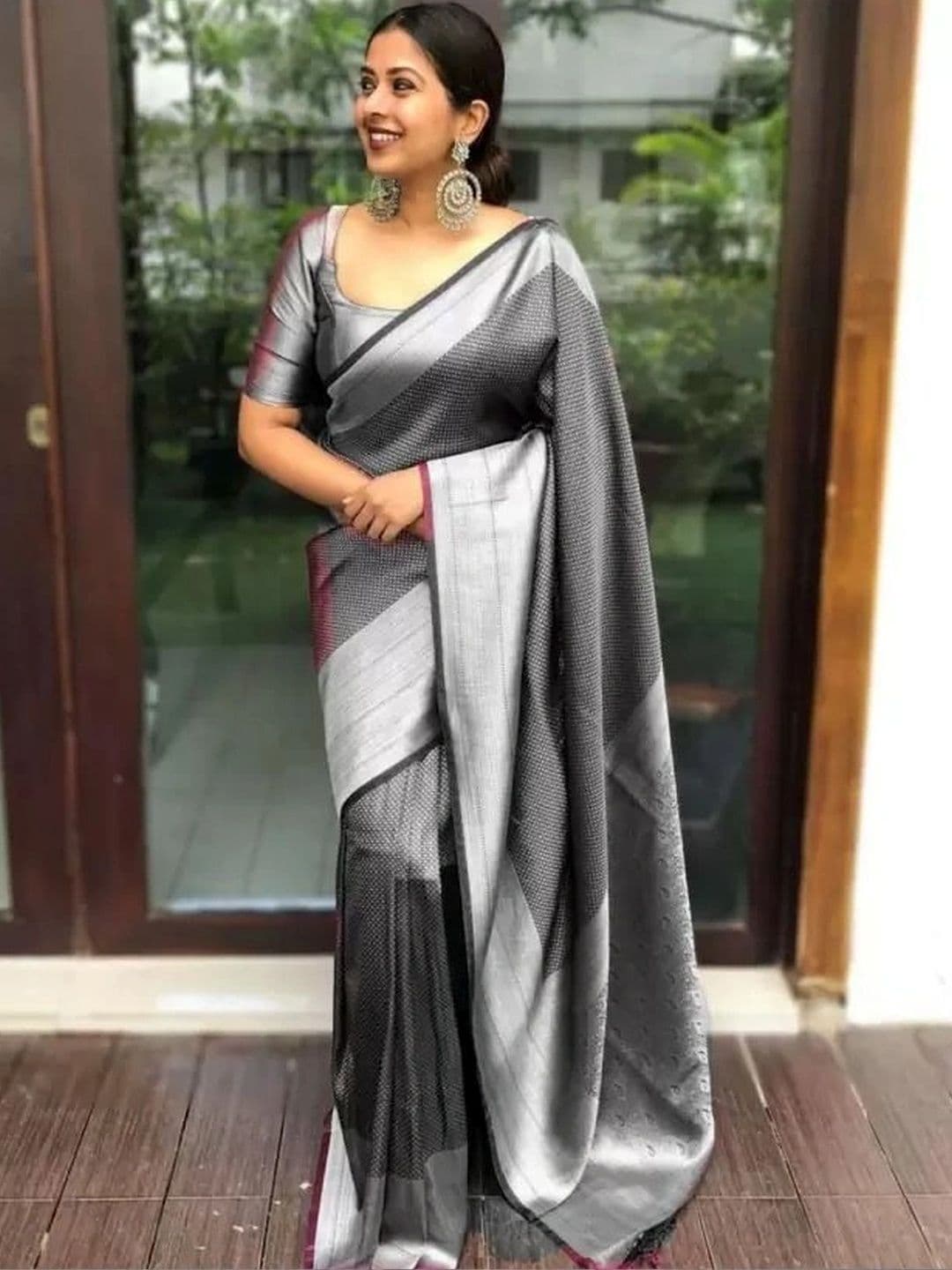 revika Woven Design Zari Art Silk Designer Kanjeevaram Saree - view 1