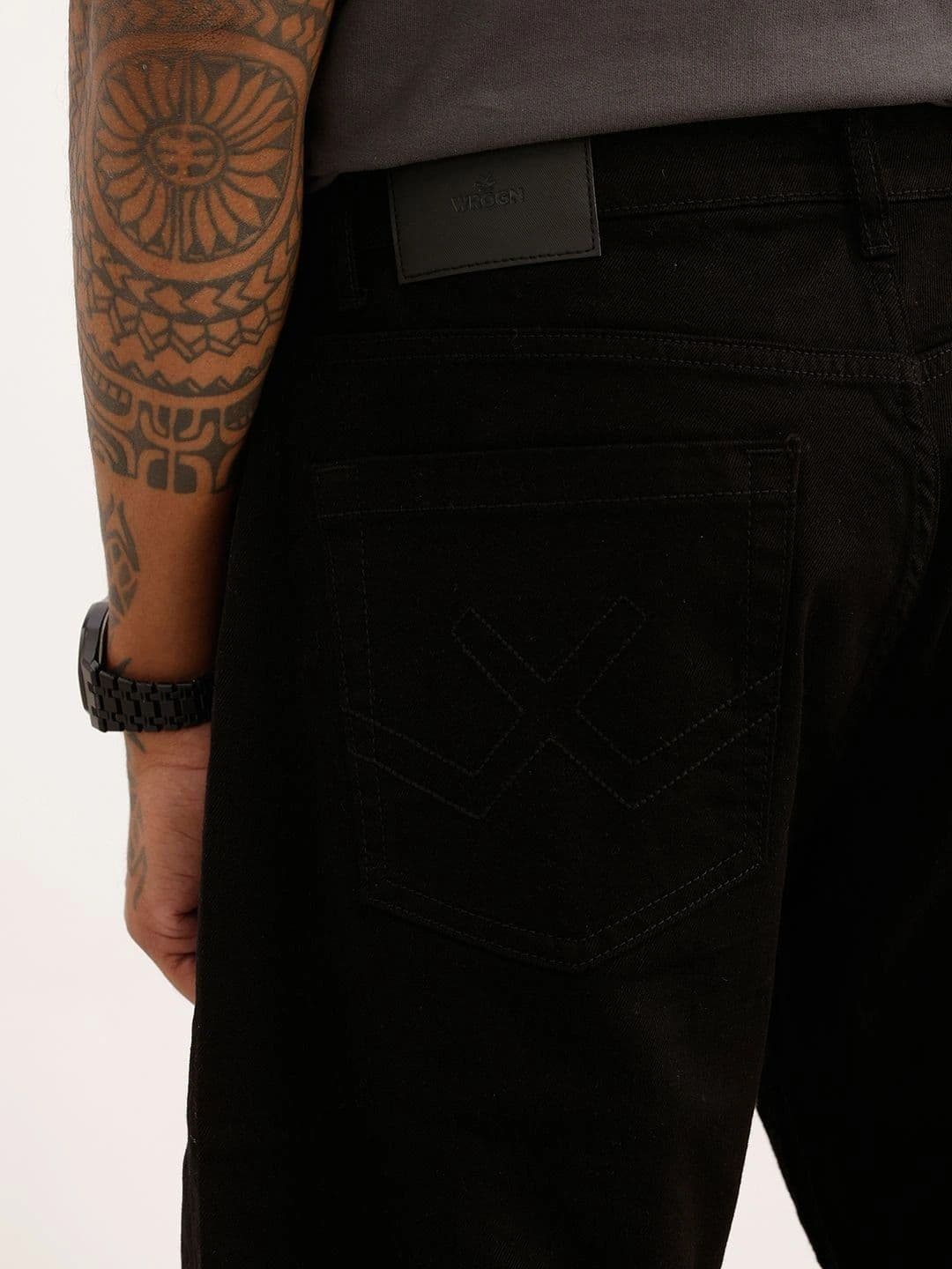 WROGN Men Anti Relaxed Fit High-Rise Stretchable Jeans thumbnail 2