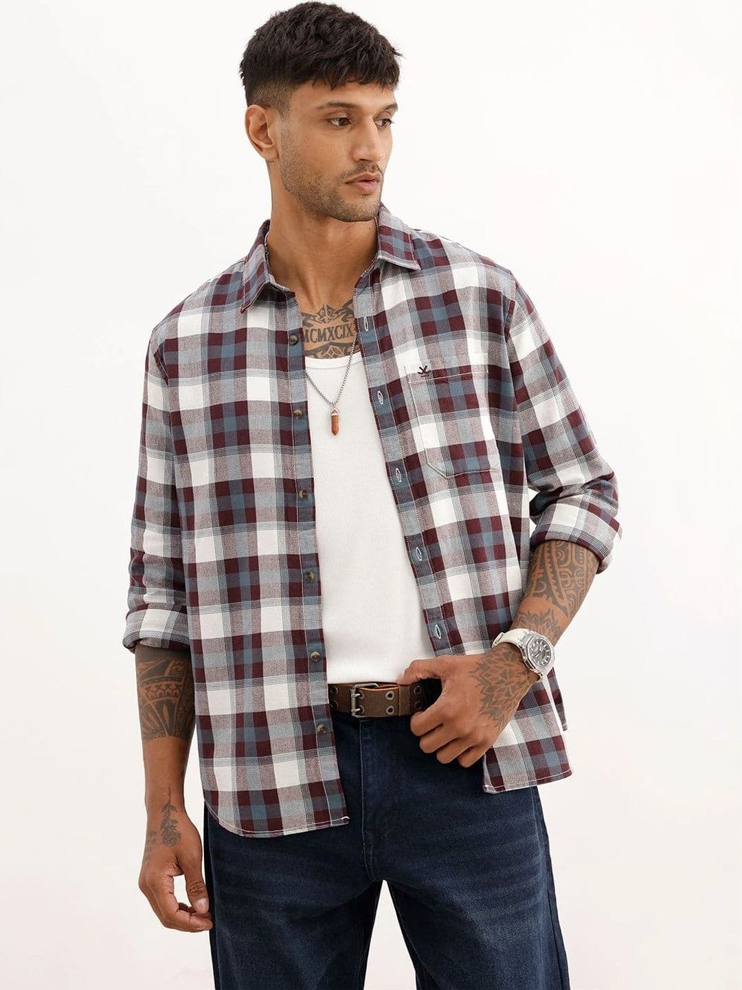 WROGN Men Checked Casual Shirt - view 1