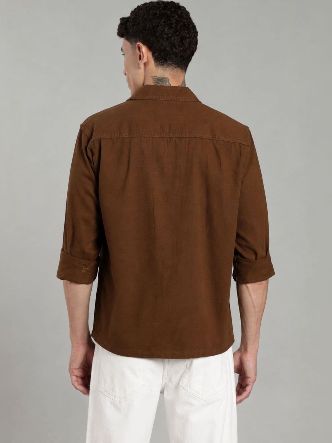 7TH LEGION Men Relaxed Fit Solid Casual Shirt thumbnail 5