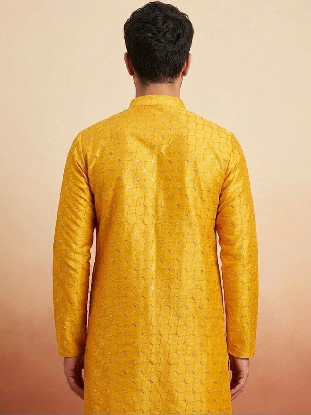Rajkuwar Men Sequinned Kurta thumbnail 2