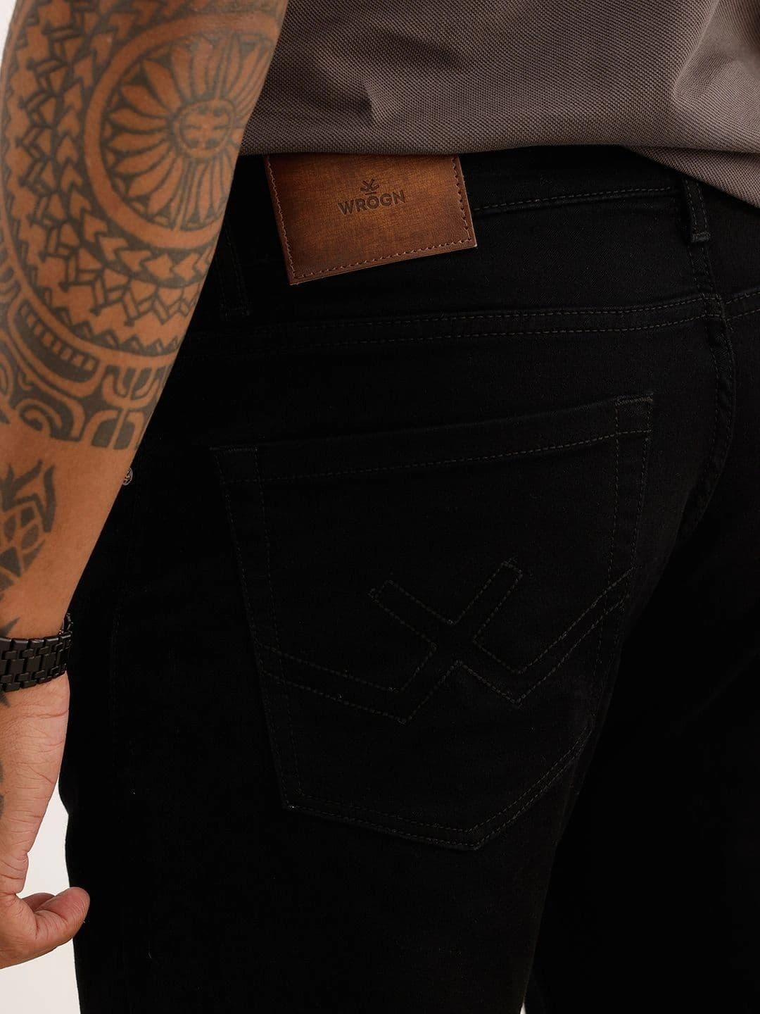 WROGN Men Slim Fit High-Rise Stretchable Jeans thumbnail 3