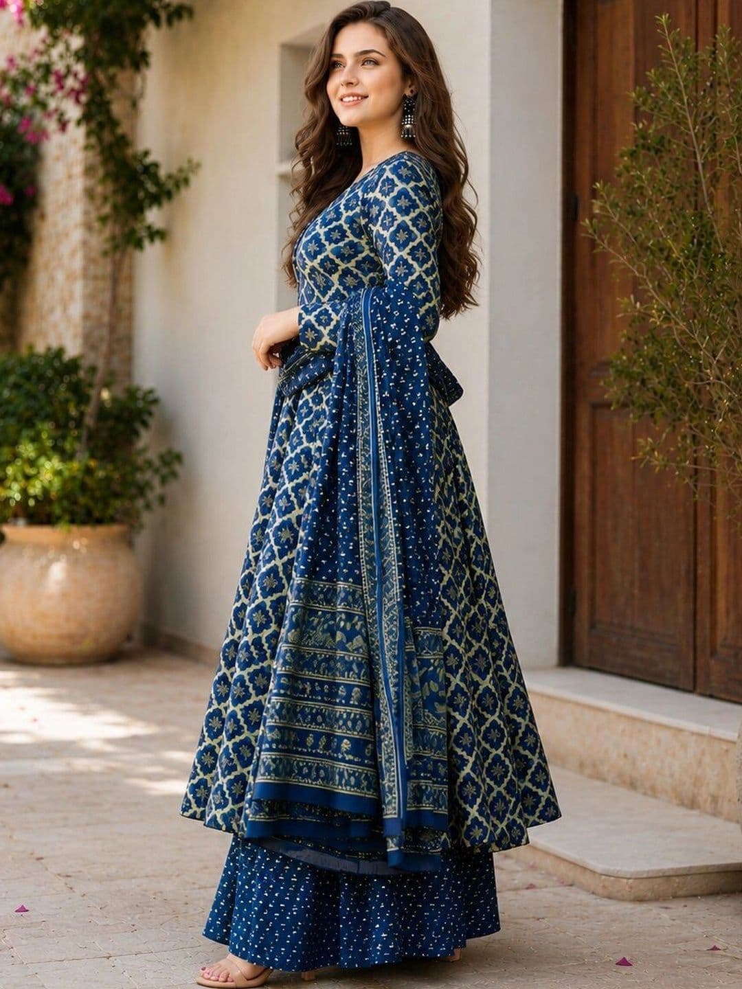 Chhipa Prints Women Printed Regular Kurta with Palazzos & With Dupatta thumbnail 5