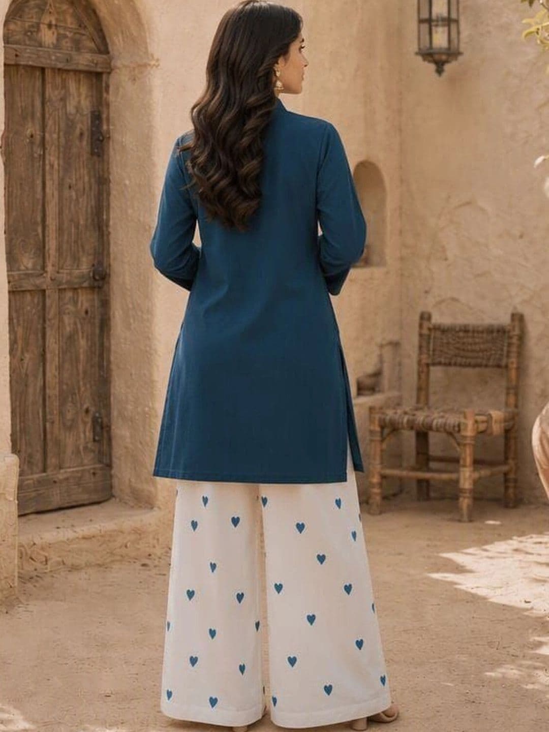 Sangria Women Regular Kurta with Palazzos thumbnail 4