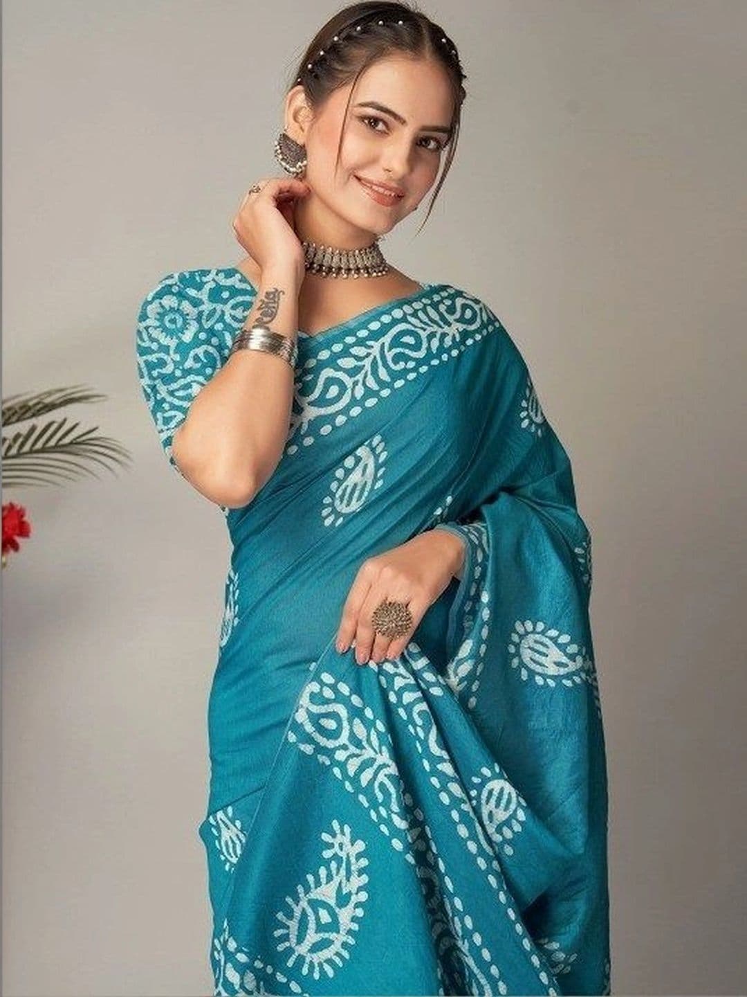 Moda Rapido Pure Cotton Saree thumbnail 4
