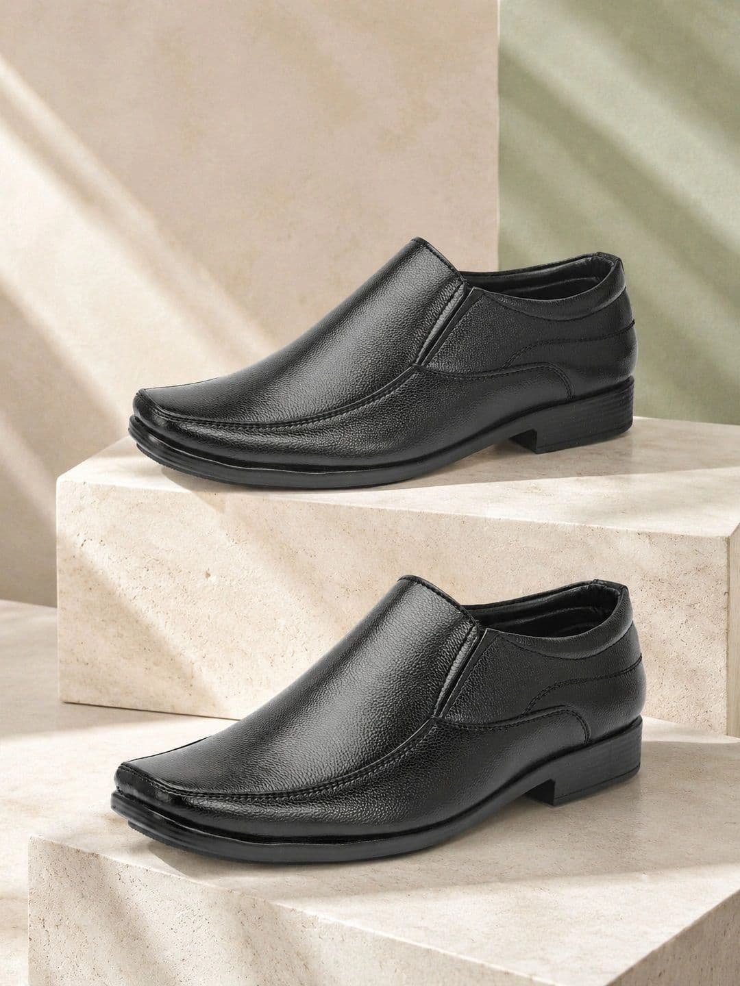 INVICTUS Men Textured Synthetic Leather Formal Slip-Ons thumbnail 7