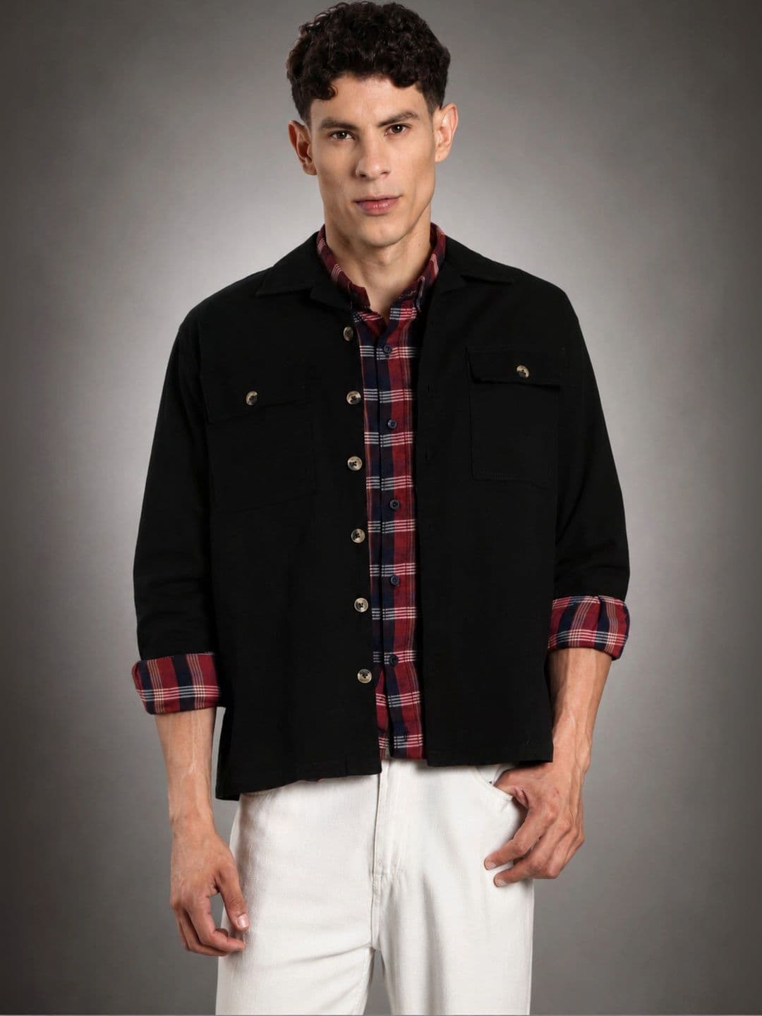7TH LEGION Men Relaxed Boxy Sheer Casual Shirt - view 1