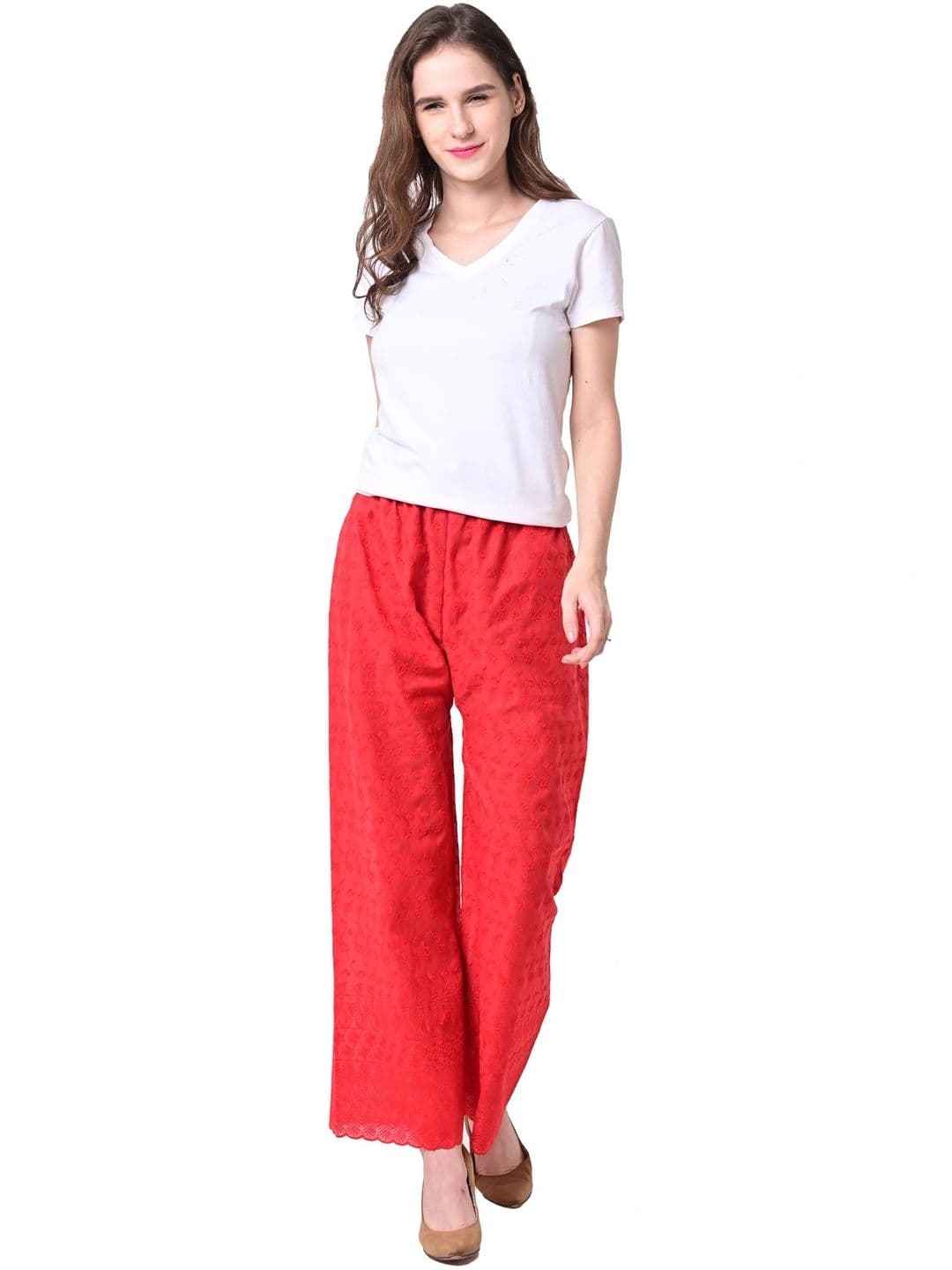 Letz Dezine Women Ethnic Motifs Embroidered Ethnic Palazzos - view 1