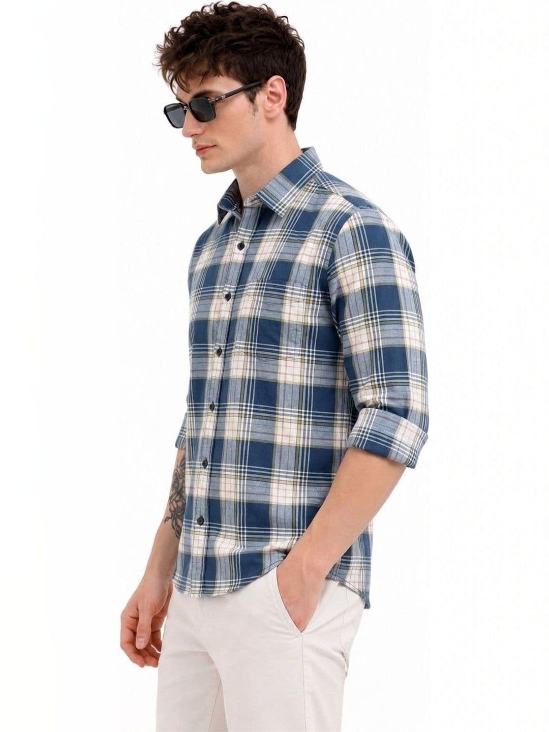 Falconwear Men Tartan Checks Checked Casual Shirt thumbnail 5