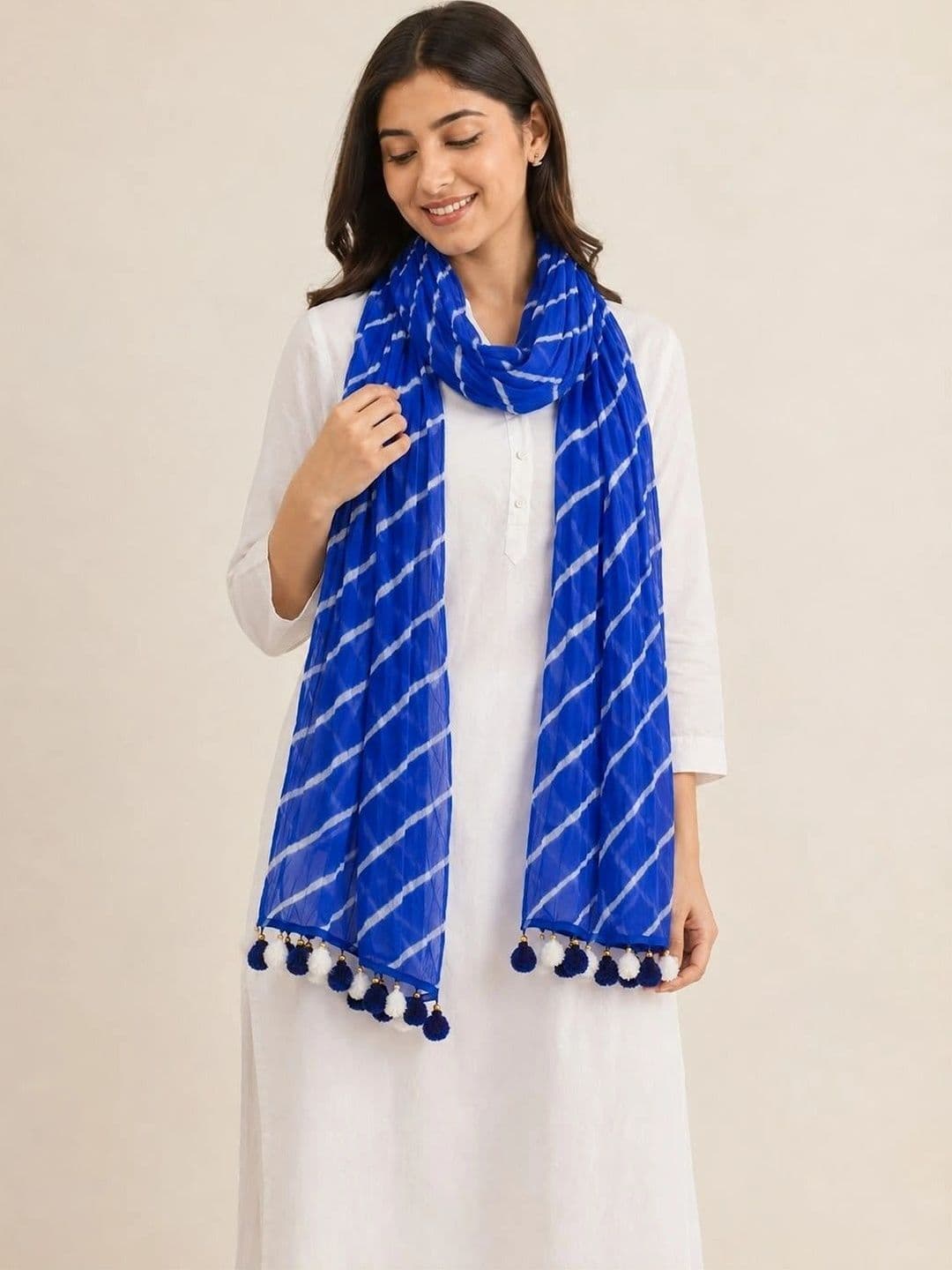 SAHINA DUPATTA Printed Leheriya Dupatta thumbnail 4