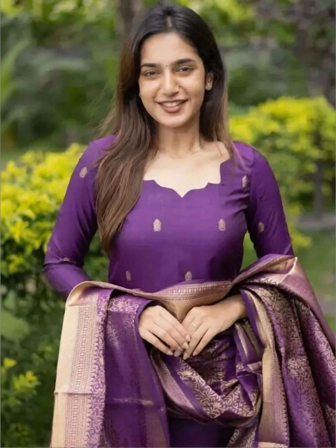 Moda Rapido Women Ethnic Motifs Regular Kurta with Trousers & With Dupatta thumbnail 4