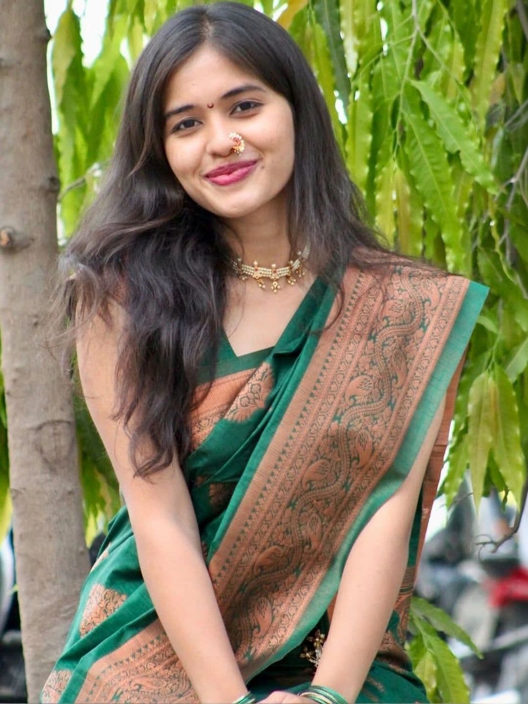 revika Woven Design Zari Art Silk Designer Kanjeevaram Saree thumbnail 3