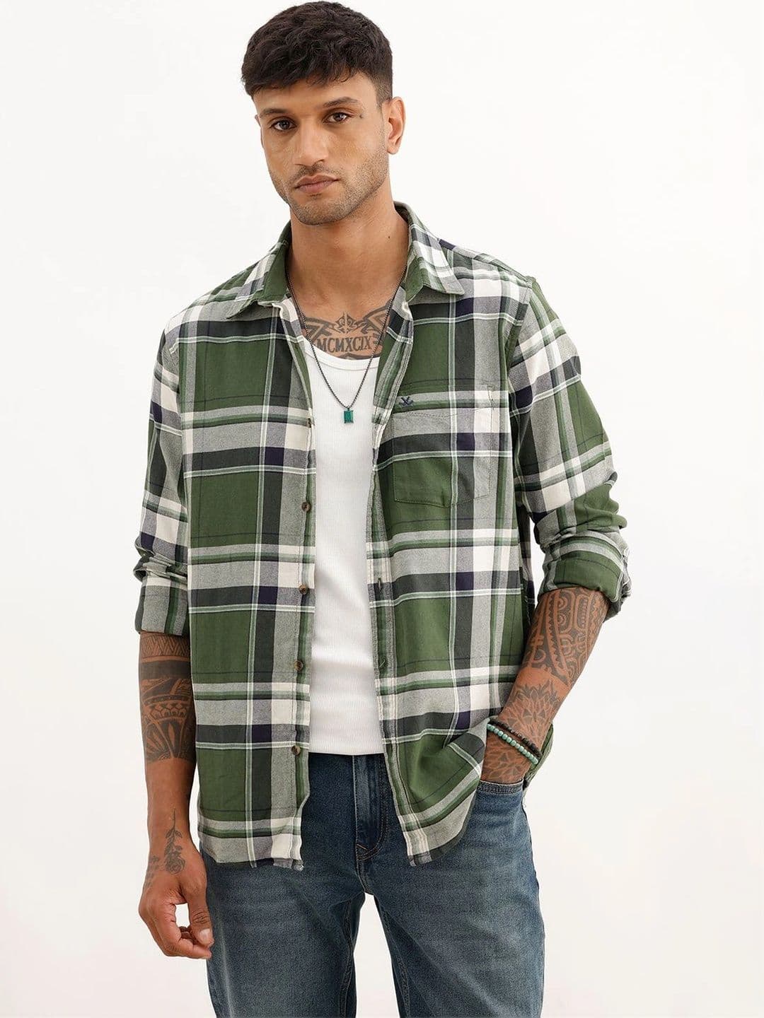 WROGN Men Checked Casual Shirt - view 1