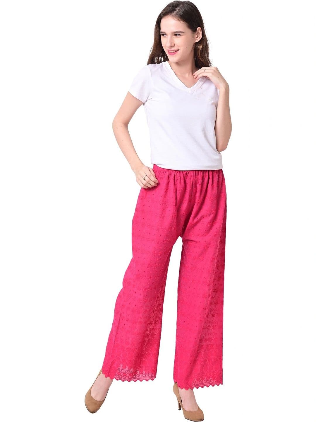 Letz Dezine Women Embroidered Ethnic Palazzos - view 1