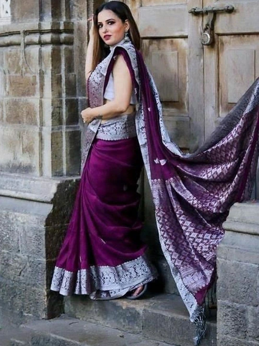 revika Woven Design Zari Art Silk Designer Kanjeevaram Saree thumbnail 5